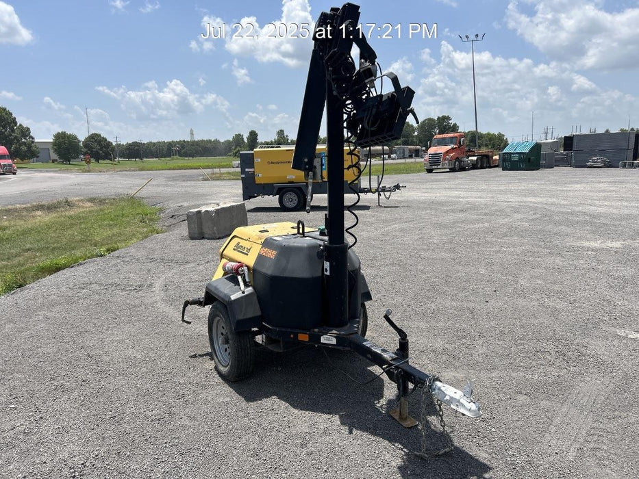 2022 Allmand NLV3GR (4) LED Light Fixture 350W, 23' Vertical Mast, 3kW Prime, Towable, ES Decals, T3