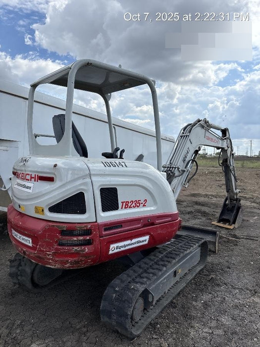 2020 Takeuchi TB235-2R Canopy, Rubber Tracks, Manual TAG QC