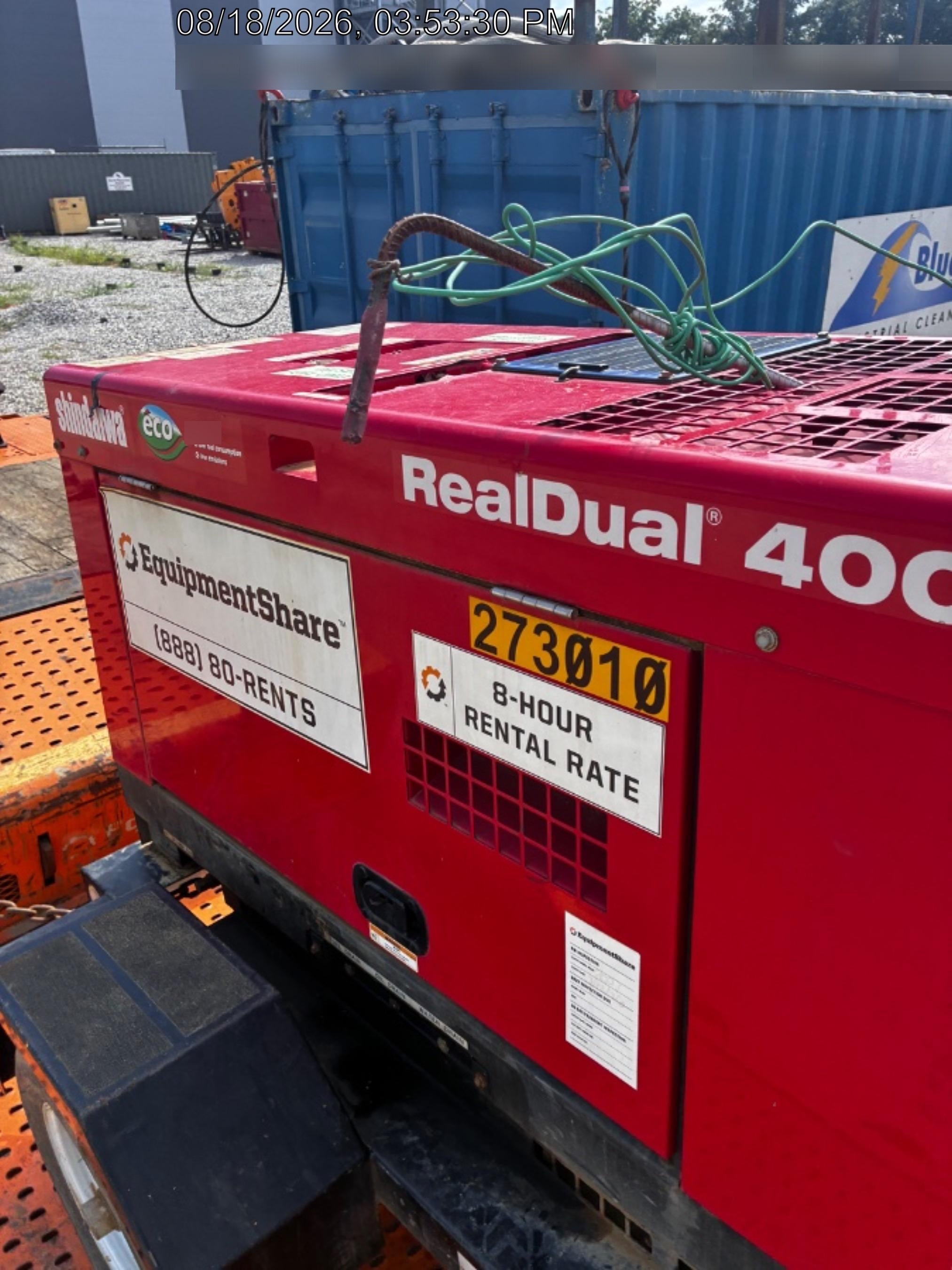 2022 Shindaiwa DGW400MDL Kubota D902 Engine, 23 HP, Dual Op Welder, Wire, Arc, Droop Stick, Tig, and CC Stick Functionality, Simulphase, 3 Phase and 1 Phase Gen Output, Single Axle NB Trlr, Slr Trckl Chrg 12V 12W, Fire Ext