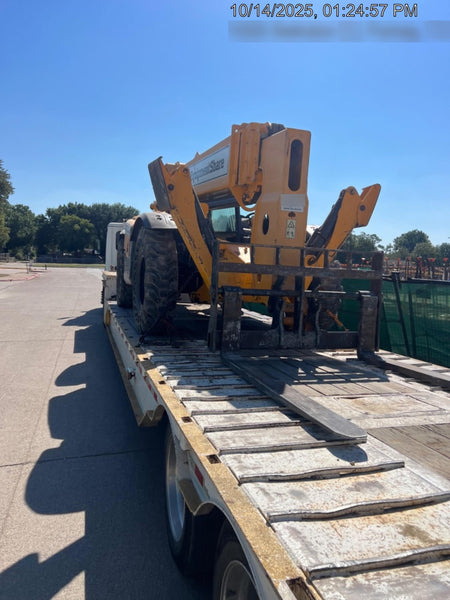 2019 JCB 510-56 Open ROPS, 74 HP, Solid Tires, Worklights, Beacon, Aux Hydraulics, Lifting Eye 66" Carriage/60" Forks