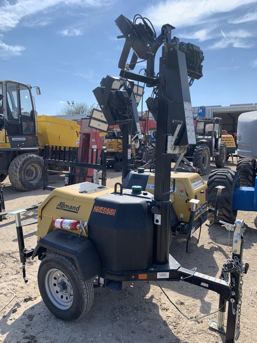 2022 Allmand NLV3GR (4) LED Light Fixture 350W, 23' Vertical Mast, 3kW Prime, Towable, ES Decals, T3