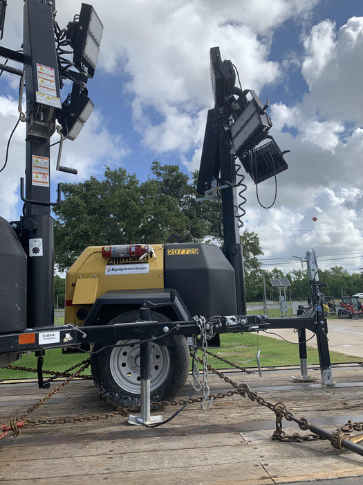 2022 Allmand NLV3GR (4) LED Light Fixture 350W, 23' Vertical Mast, 3kW Prime, Towable, Deep Sea L401, Leveling Jacks, Yanmar T4F 5.8hp