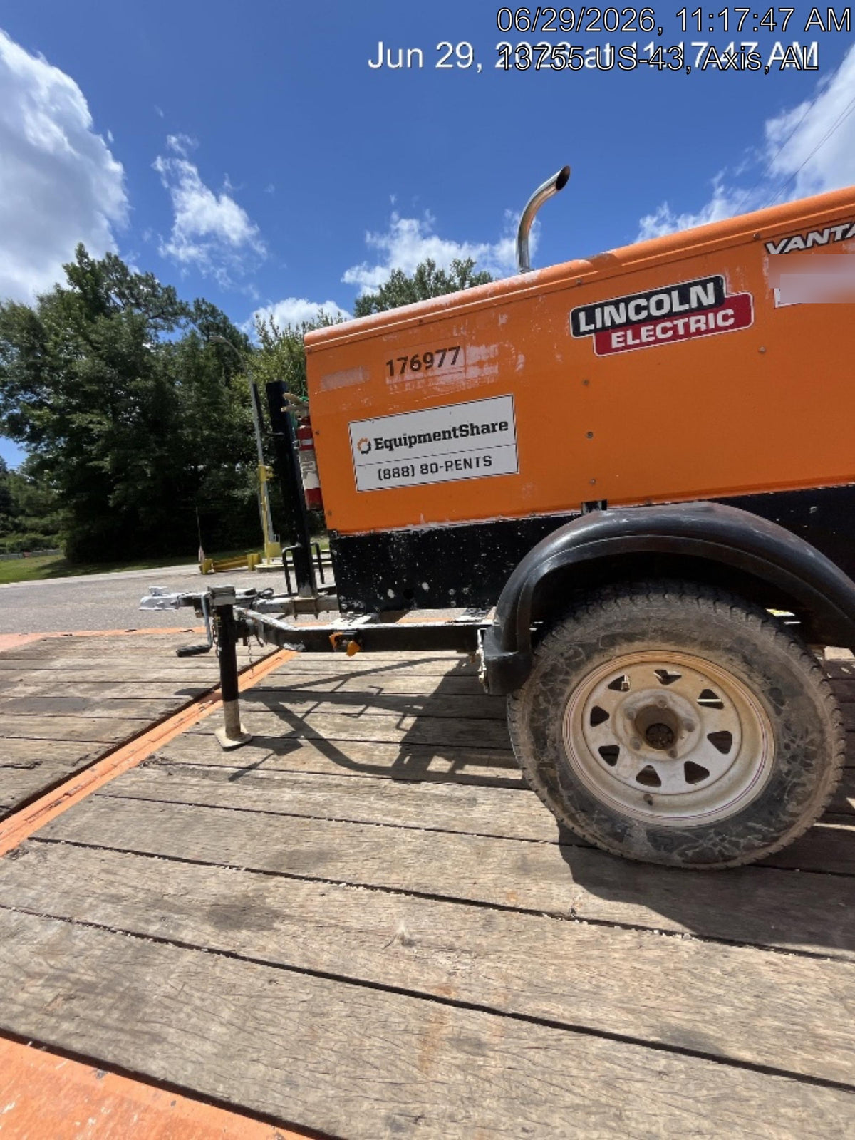 2021 Lincoln Electric Vantage 322 Vantage 322 Ready Pak 3 w/ Decals, ORANGE (includes trailer, cable rack, fender light kit) NO Telematics