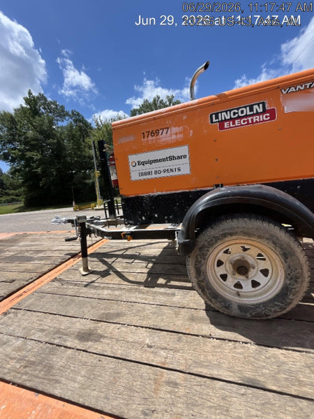 2021 Lincoln Electric Vantage 322 Vantage 322 Ready Pak 3 w/ Decals, ORANGE (includes trailer, cable rack, fender light kit) NO Telematics