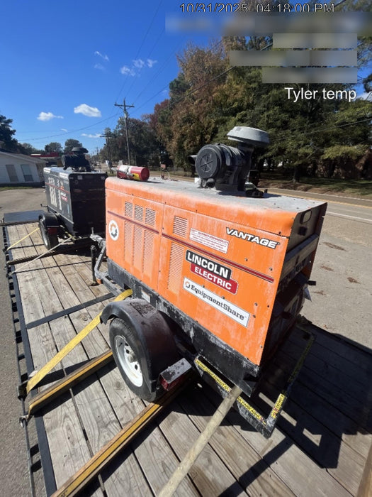 2021 Lincoln Electric Vantage 549X Ready Pak 3, ORANGE (includes trailer, cable rack, fender light kit)