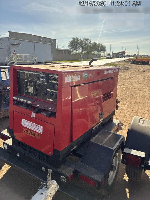 2022 Shindaiwa DGW400MDL Kubota D902 Engine, 23 HP, Dual Op Welder, Wire, Arc, Droop Stick, Tig, and CC Stick Functionality, Simulphase, 3 Phase and 1 Phase Gen Output, Single Axle NB Trlr, Slr Trckl Chrg 12V 12W, Fire Ext