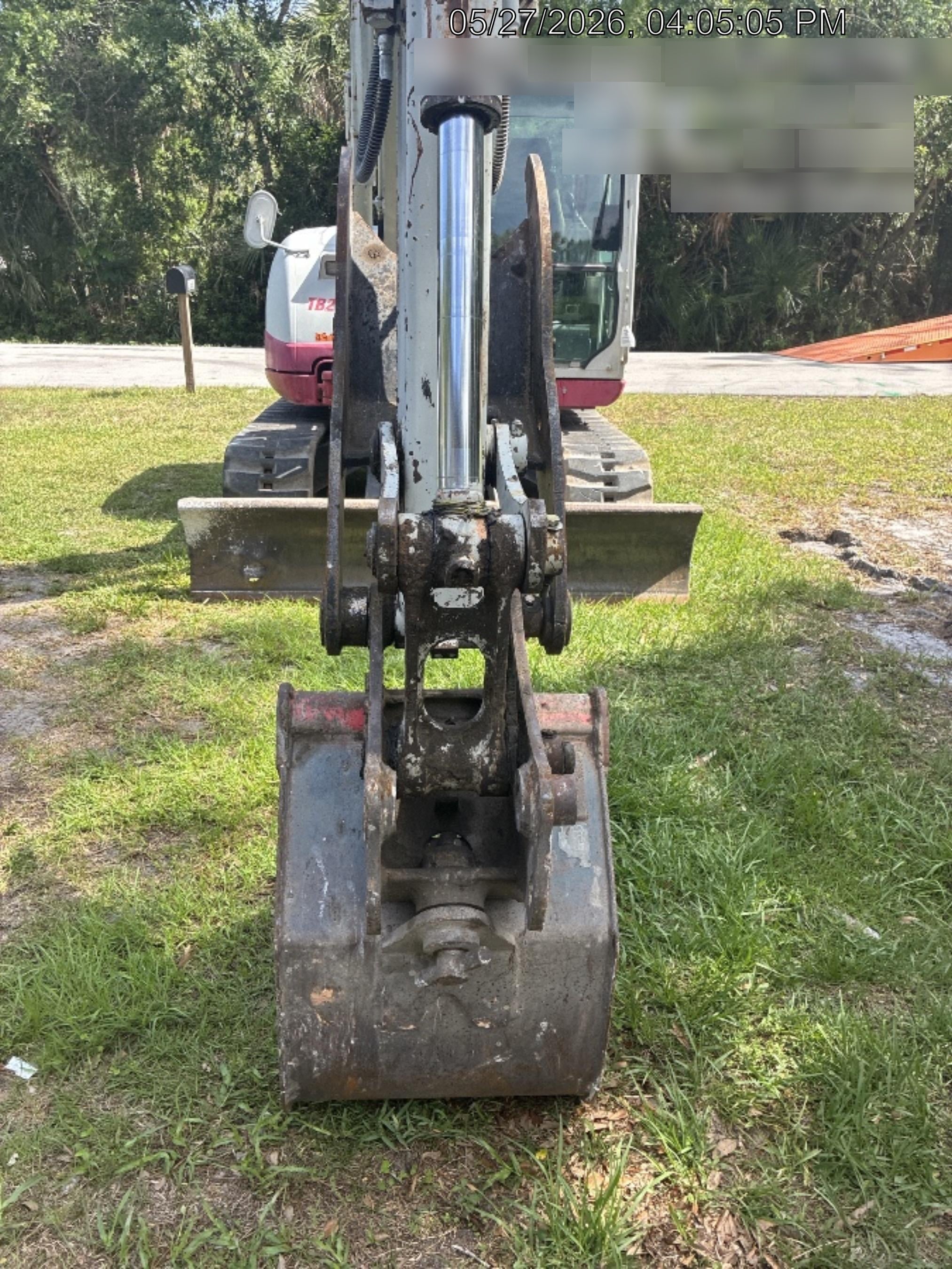 2019 Takeuchi TB290 Cab, AC, Rubber Tracks, Dozer Blade, Travel Alarm, Control Pattern Change Valve, Auxiliary Hydraulics w/18" Quick Coupler Bucket with teeth, 6.2 cu. ft. capacity/24" Quick Coupler Bucket with teeth, 8.6 cu. ft. capacity/36" Quick Coupler Bucket with teeth, 13.4 cu. ft. capacity, Quick Coupler, Hydraulic Thumb Installed