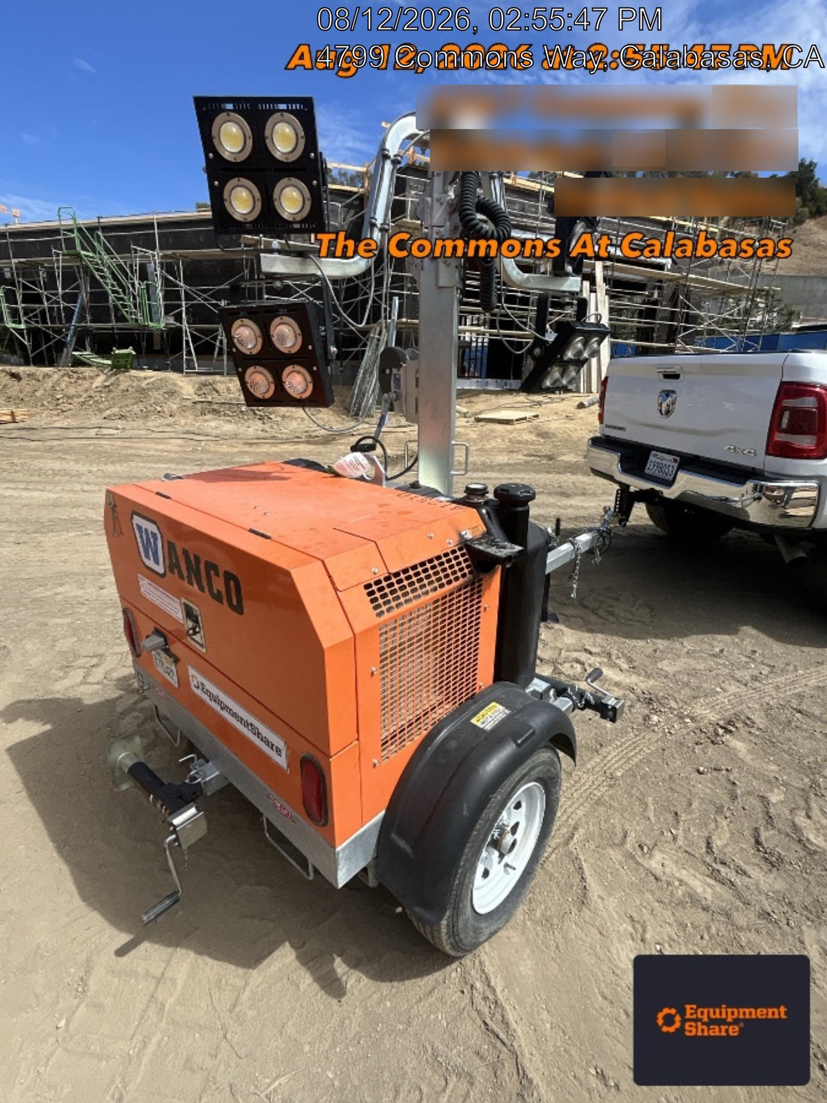 2024 Wanco WLTT-4MM4K Diesel, Deep Sea Controller, Shore Power Plug, Auto Start, (4) 350W LED Floodlights, 4kW Generator, 60 Gal Fuel Tank, 2" Ball, T3