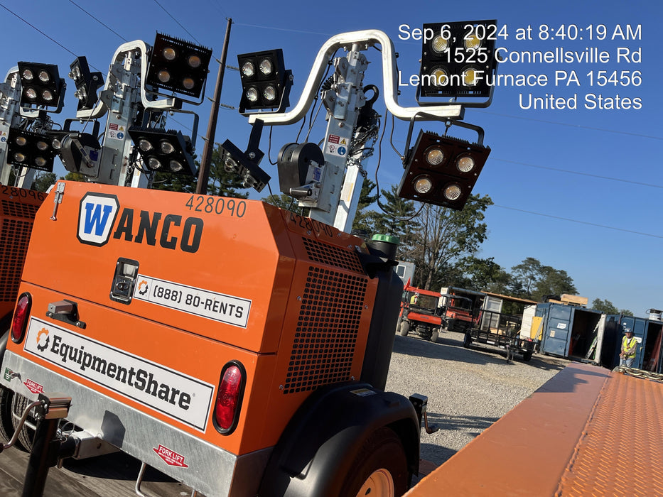 2024 Wanco WLTT-4MM4K Diesel, Deep Sea Controller, Shore Power Plug, Auto Start, (4) 350W LED Floodlights, 4kW Generator, 60 Gal Fuel Tank, 2" Ball, T3