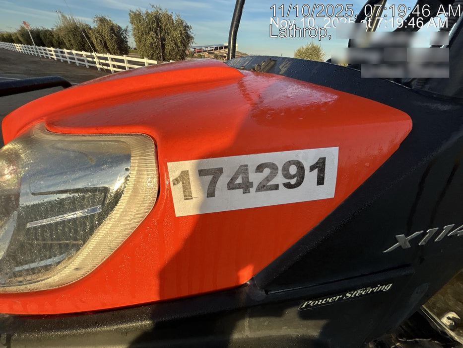 2021 Kubota RTV-X1140W-H Plastic Canopy, Windshield Acrylic Clear, LED Strobe Light, Wire Harness Kit, Back up Alarm
