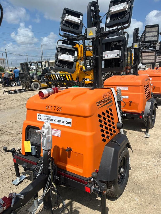 2025 Generac MLTS-4 Diesel, Mitsubishi L2E, 7.1 hp @1800 rpm, Flex Switch 120V Input, Powerzone Controller, (4) 320W LED Lights, 4kW Generator, 39.9 Gal Fuel Tank, 2" Ball, ES Decals
