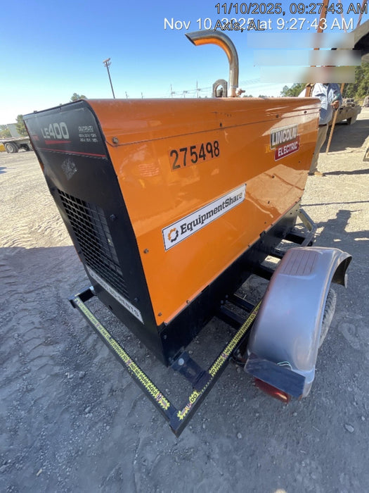 2022 Lincoln Electric LE400 Kubota V1505, Trlr, Cable Rack, Light Kit, ES Decals, T3