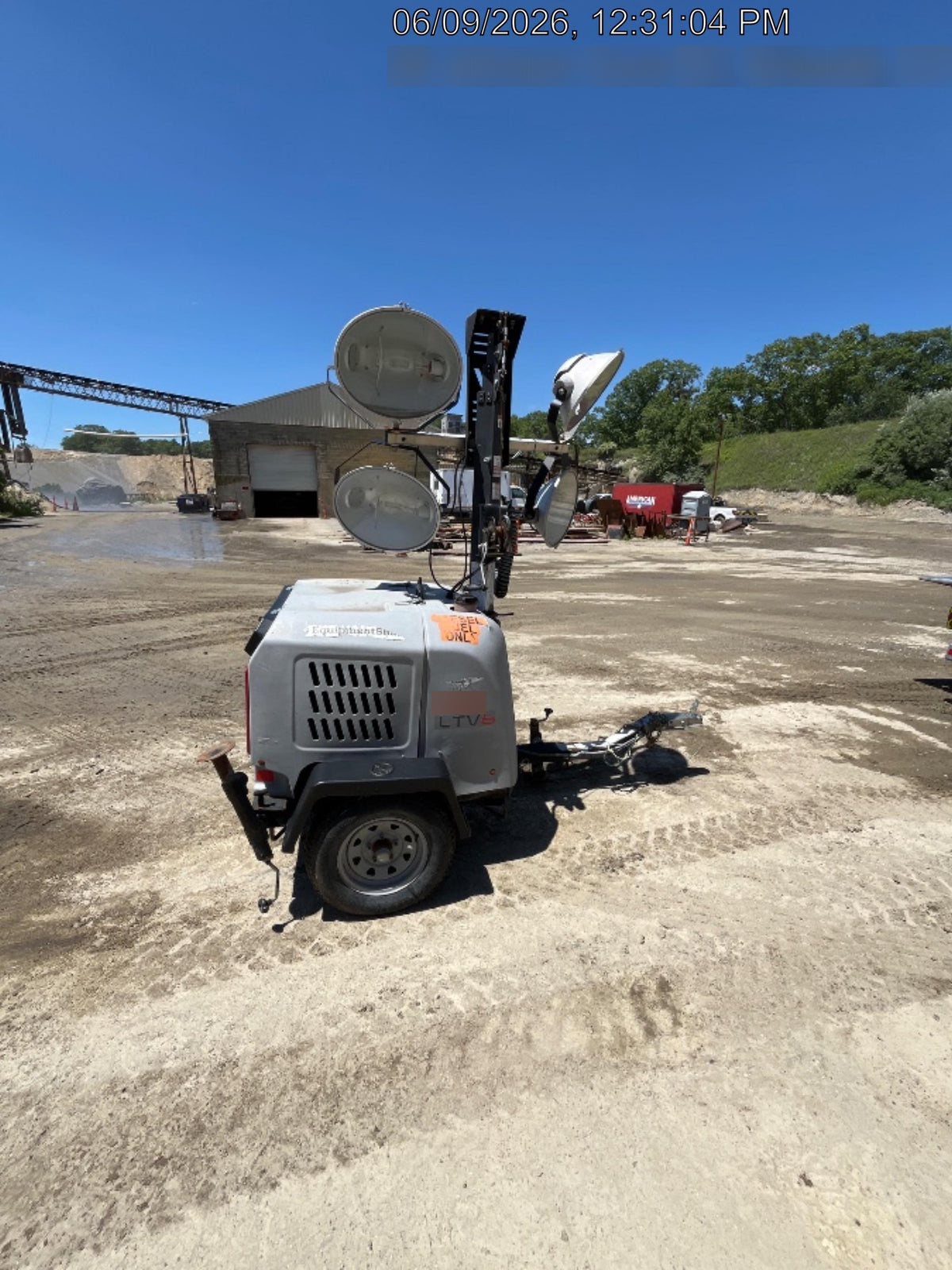 2019 Wacker Neuson LTV6L-MH Wacker Neuson LTV6L Mobile Light Tower w/Fuel Level Sensor Installed