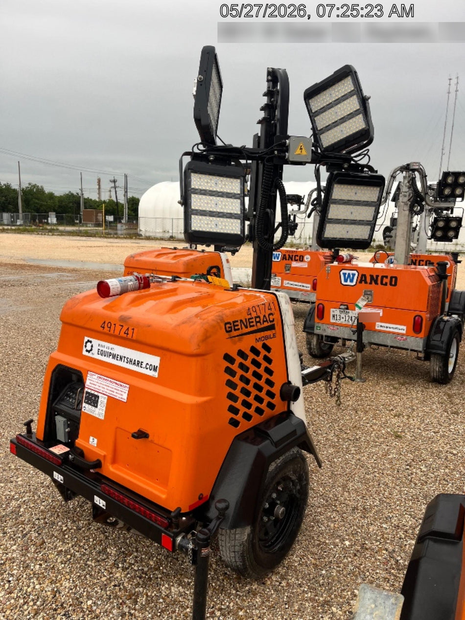 2025 Generac MLTS-4 Diesel, Mitsubishi L2E, 7.1 hp @1800 rpm, Flex Switch 120V Input, Powerzone Controller, (4) 320W LED Lights, 4kW Generator, 39.9 Gal Fuel Tank, 2" Ball, ES Decals