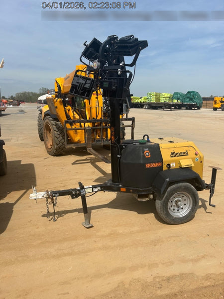 2022 Allmand NLV3GR (4) LED Light Fixture 350W, 23' Vertical Mast, 3kW Prime, Towable, Deep Sea L401, Leveling Jacks, Yanmar T4F 5.8hp