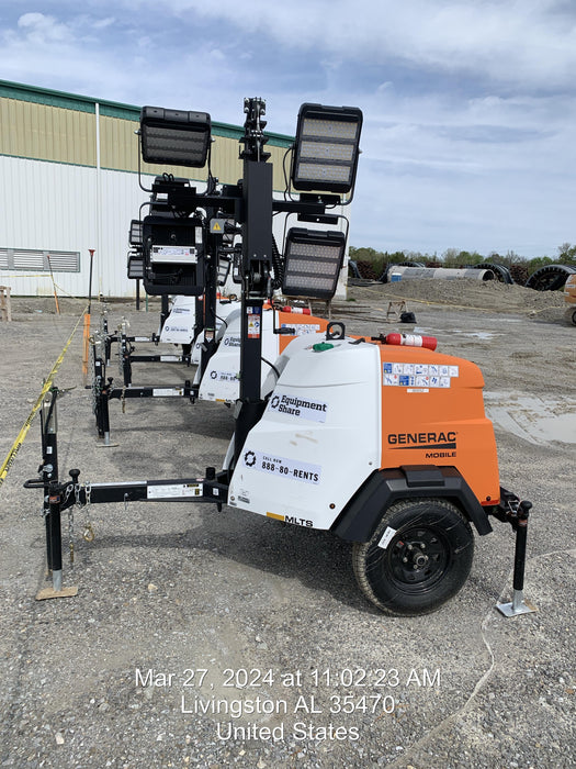 2024 Generac MLT2 Diesel, Flex Switch 120V Input, Powerzone Controller, 
(4) 320W LED Lights, 4kW Generator, 39.9 Gal Fuel Tank, 2" Ball, T3