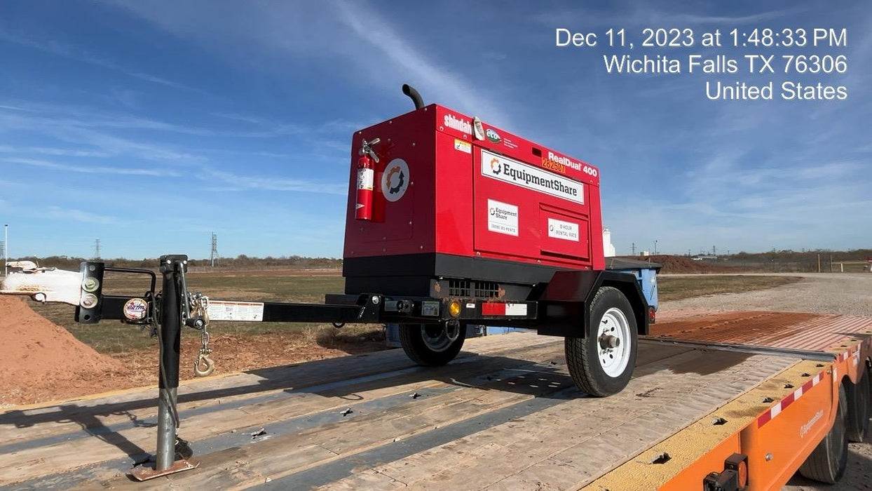 2022 Shindaiwa DGW400MDL Kubota D902 Engine, 23 HP, Dual Op Welder, Wire, Arc, Droop Stick, Tig, and CC Stick Functionality, Simulphase, 3 Phase and 1 Phase Gen Output, Single Axle NB Trlr, Slr Trckl Chrg 12V 12W, Fire Ext