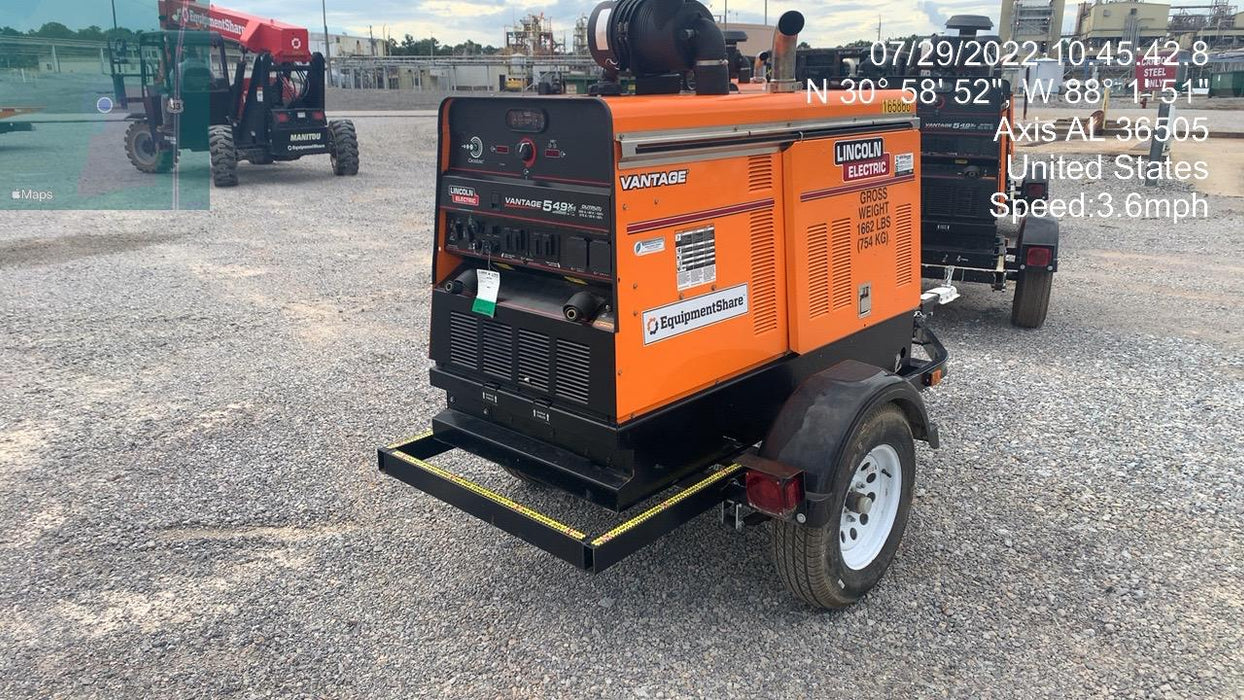 2021 Lincoln Electric Vantage 549X Ready Pak 3, ORANGE (includes trailer, cable rack, fender light kit)
