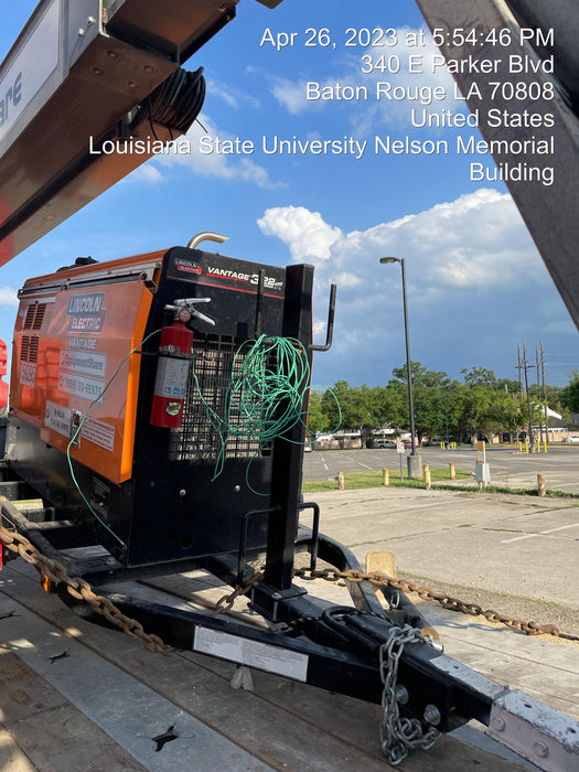 2021 Lincoln Electric Vantage 322 Vantage 322 Ready Pak 3 w/ Decals, ORANGE (includes trailer, cable rack, fender light kit) NO Telematics