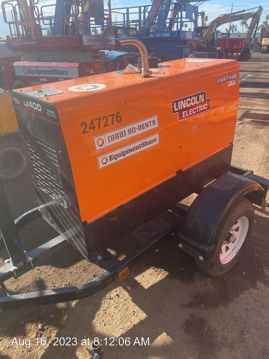 2022 Lincoln Electric LE400 Kubota V1505, Trlr, Cable Rack, Light Kit, ES Decals, T3