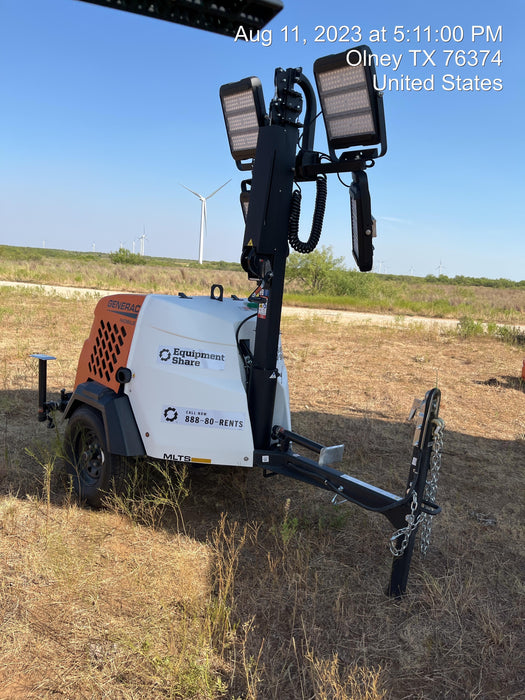 2023 Generac MLT2 Diesel, Flex Switch 120V Input, Powerzone Controller, (4) 320W LED Lights, 4kW Generator, 39.9 Gal Fuel Tank, 2" Ball, T3