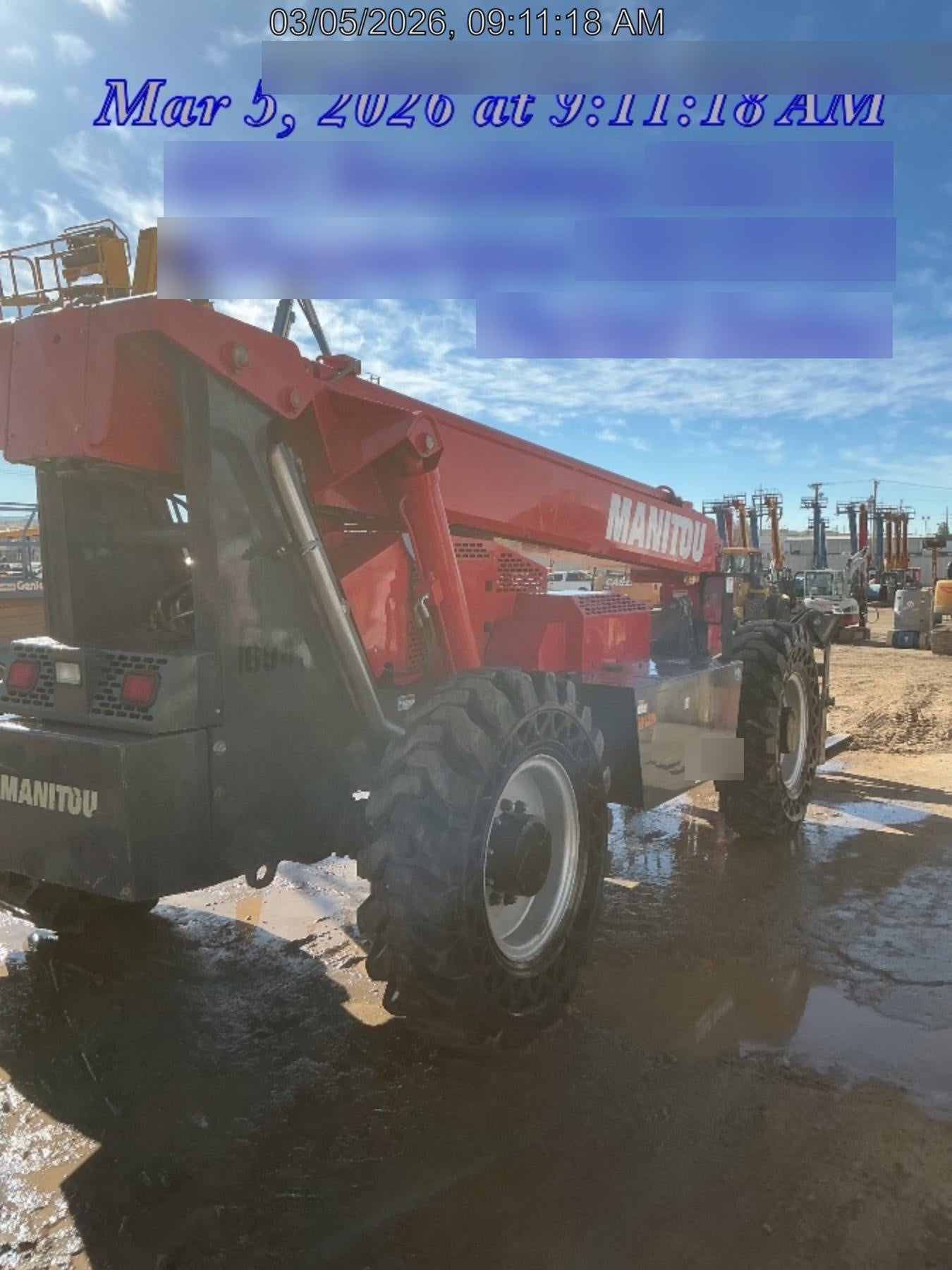 2019 Manitou MTA10055 MTA10055 - 120 HP T4, Canopy, Worklights/Strobe, Beacon, 66" Carriage, 60" Forks, Solid Tires, Lift Hook, Aux Hydraulics