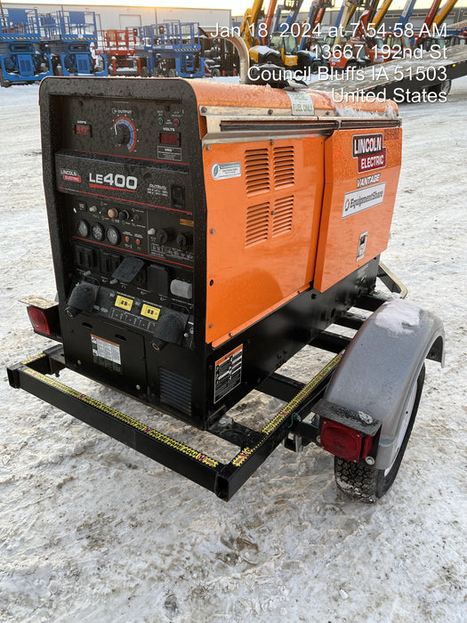 2022 Lincoln Electric LE400 Kubota V1505, Trlr, Cable Rack, Light Kit, ES Decals, T3