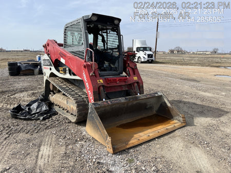 2019 Takeuchi TL12V2C Cab/Heat/Air w/Auxiliary Hydraulics, 2 Speed, Hydraulic QC 80" Tooth Bucket, 48" Pallet Forks