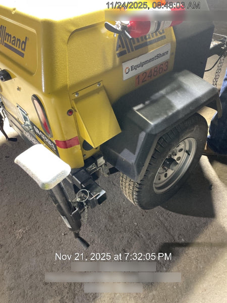 2020 Allmand NLV3GR (4) LED Light Fixture 350W, 23' Vertical Mast, 3kW Prime, Towable, Deep Sea L401, Leveling Jacks, Yanmar T4F 5.8hp
