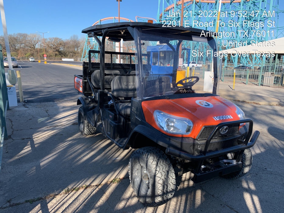 2022 Kubota RTV-X1140W-H Plastic Canopy, Windshield Acrylic Clear, LED Strobe Light, Wire Harness Kit, Back up Alarm