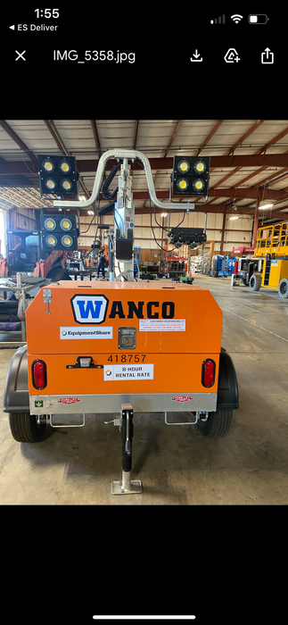 2024 Wanco WLTT-4MM4K Diesel, Deep Sea Controller, Shore Power Plug, Auto Start, (4) 350W LED Floodlights, 4kW Generator, 60 Gal Fuel Tank, 2" Ball, T3