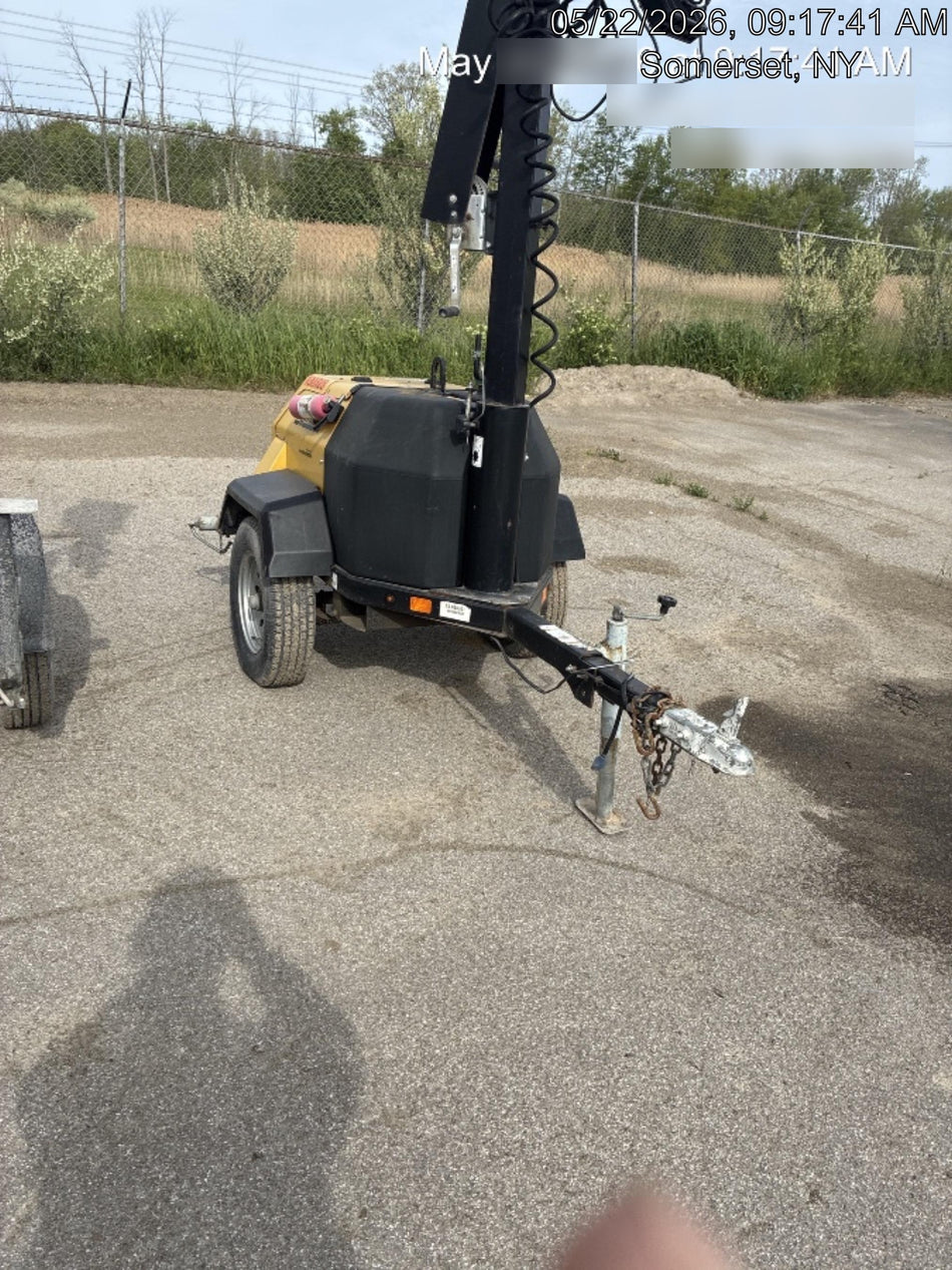 2021 Allmand NLV3GR (4) LED Light Fixture 350W, 23' Vertical Mast, 3kW Prime, Towable, Deep Sea L401, Leveling Jacks, Yanmar T4F 5.8hp