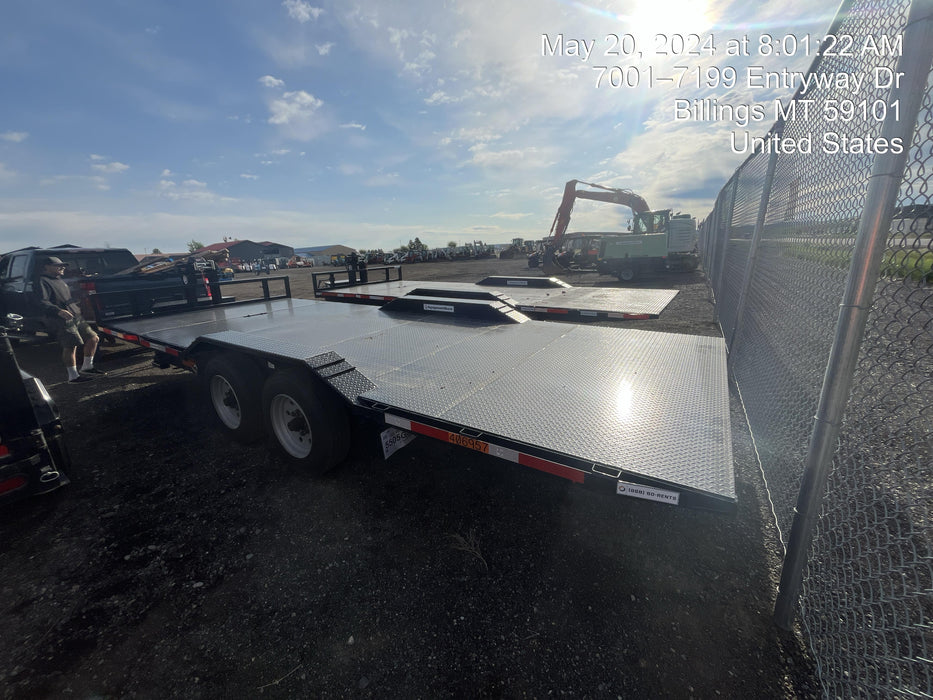 2024 TEXAS PRIDE TRAILERS 21' Lowboy Gravity Tilt Bed 14K Bumper Pull Trailer