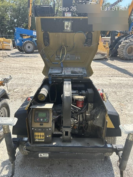 2022 Allmand NLV3GR (4) LED Light Fixture 350W, 23' Vertical Mast, 3kW Prime, Towable, Deep Sea L401, Leveling Jacks, Yanmar T4F 5.8hp