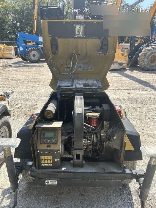 2022 Allmand NLV3GR (4) LED Light Fixture 350W, 23' Vertical Mast, 3kW Prime, Towable, Deep Sea L401, Leveling Jacks, Yanmar T4F 5.8hp