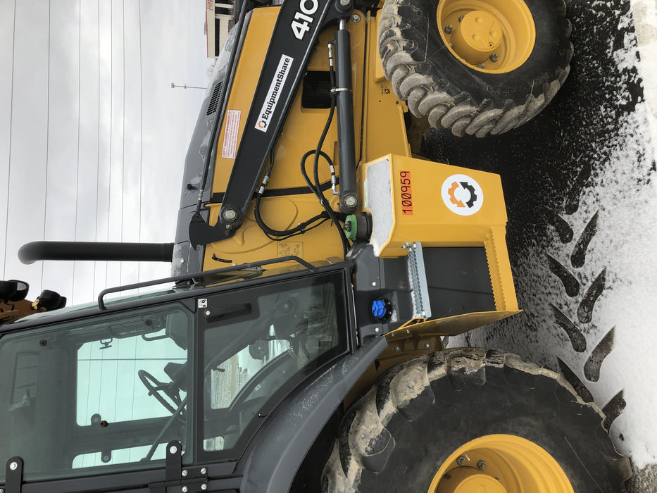 2020 John Deere 410L - Extendable Stick Cab/Heat/Air, 4WD, Extendable Stick, Pilot Controls, 2 Way Hydraulics, TAG Manual QC