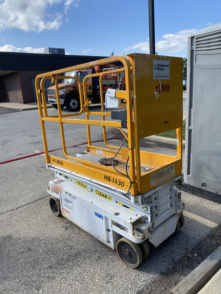 Custom Equipment HB-1430 Hy-Brid Scissor Lift
Platform capacity up to 670 lbs
Working height up to 20 ft
Weighs under 1,700 lbs
Non-marking wheels