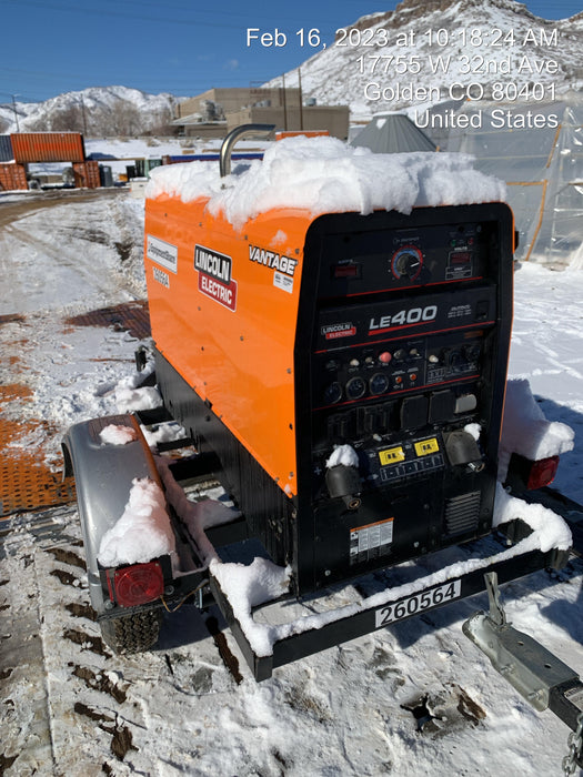 2022 Lincoln Electric LE400 Kubota V1505, Trlr, Cable Rack, Light Kit, ES Decals, T3