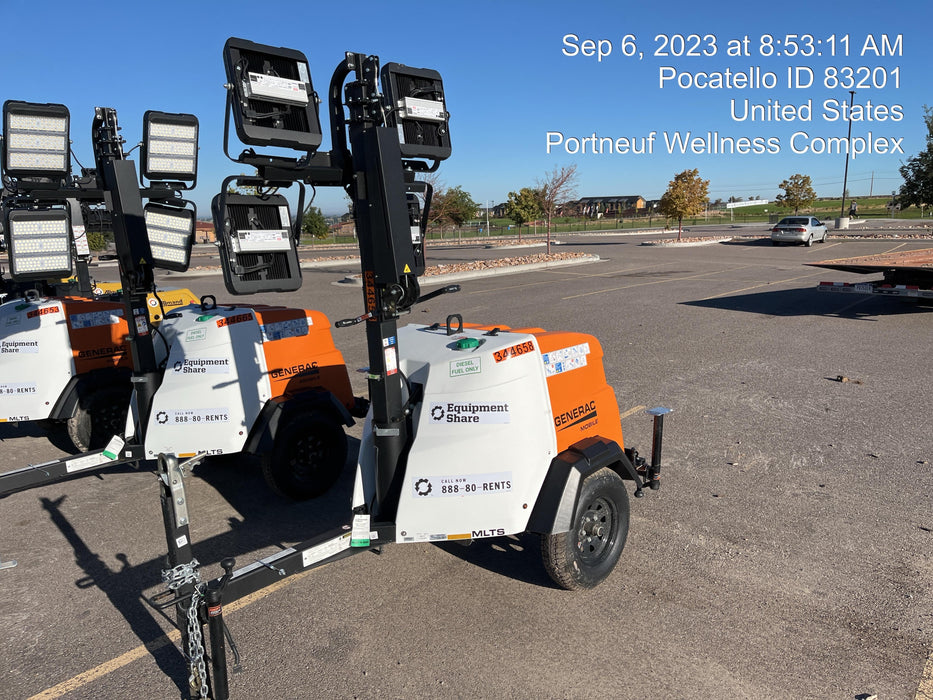 2023 Generac MLT2 Diesel, Flex Switch 120V Input, Powerzone Controller, (4) 320W LED Lights, 4kW Generator, 39.9 Gal Fuel Tank, 2" Ball, T3
