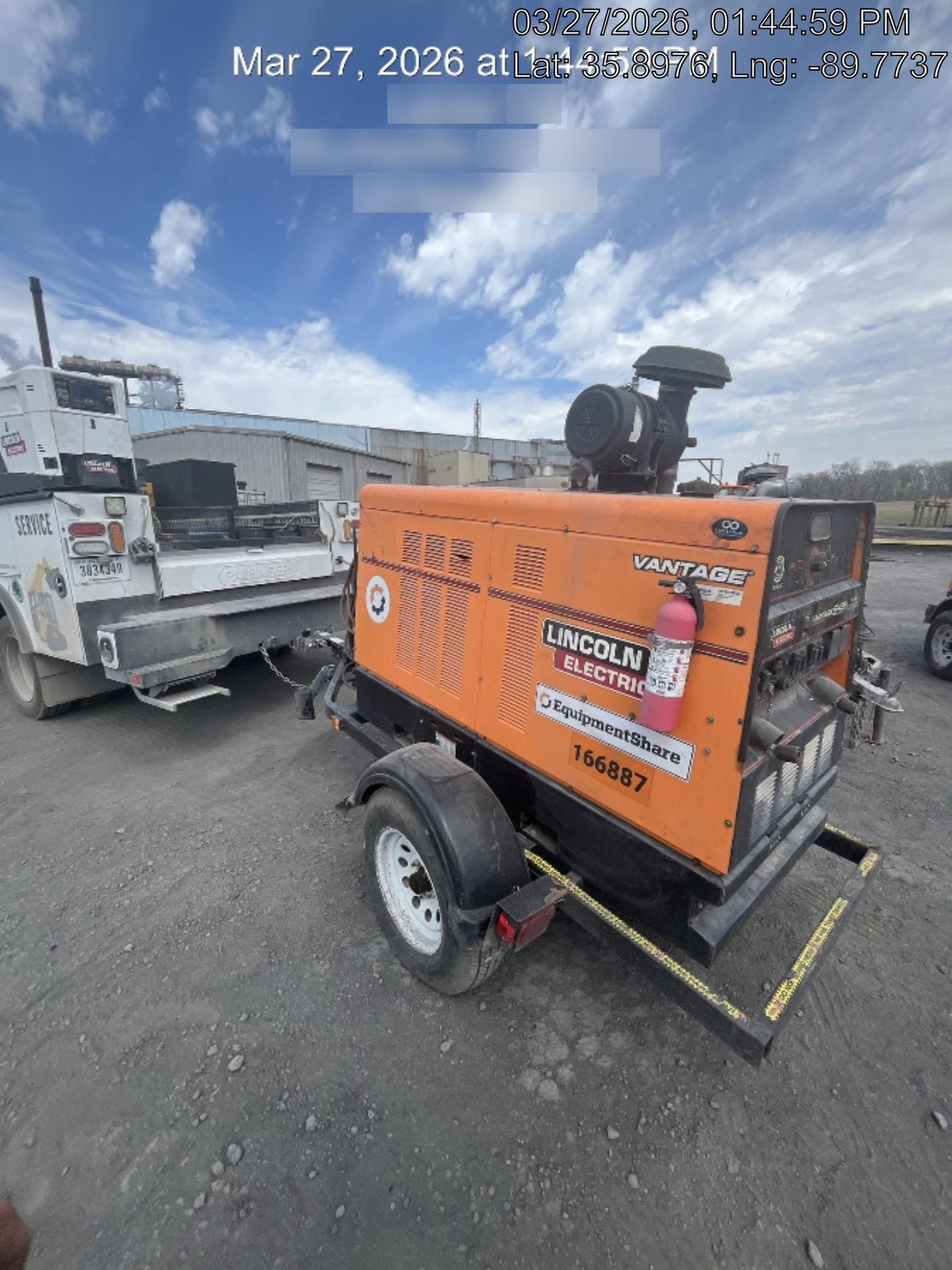 2021 Lincoln Electric Vantage 549X Ready Pak 3, ORANGE (includes trailer, cable rack, fender light kit)