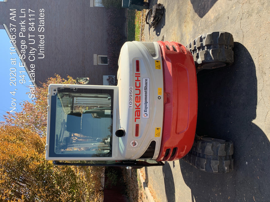 2020 Takeuchi TB250-2C Cab/Heat/Air, Rubber Tracks, Manual TAG QC