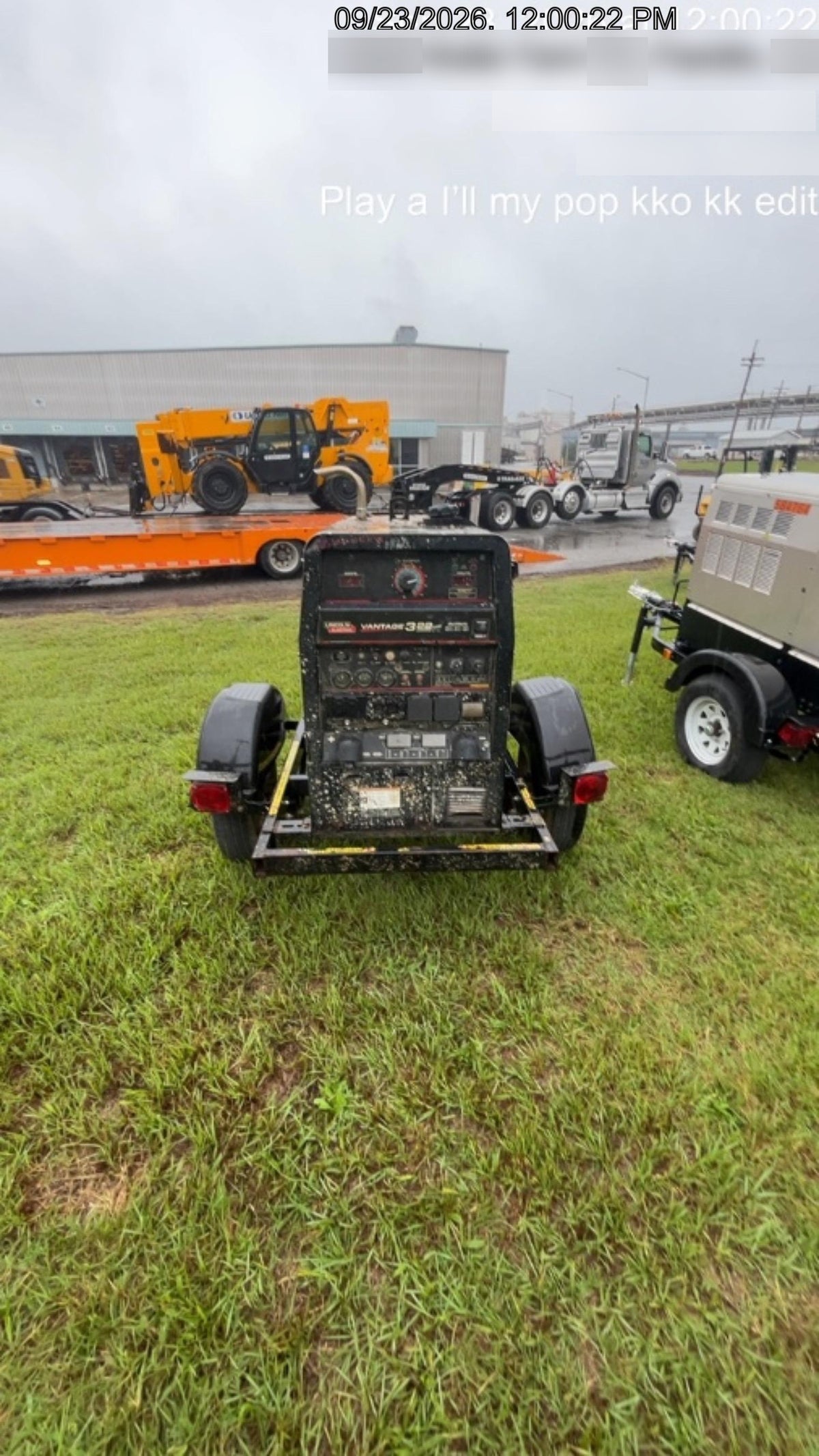 2019 Lincoln Electric Vantage 322 Ready-Pak 3, Two Wheel Trailer, Fender and Light Kit, Cable Rack