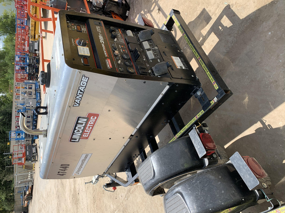 2019 Lincoln Electric Vantage 322 Ready-Pak 3, Two Wheel Trailer, Fender and Light Kit, Cable Rack