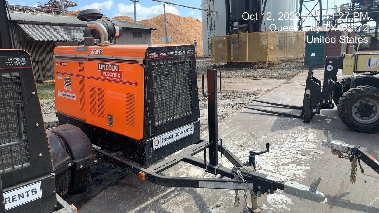 2021 Lincoln Electric Vantage 549X Ready Pak 3, ORANGE (includes trailer, cable rack, fender light kit)