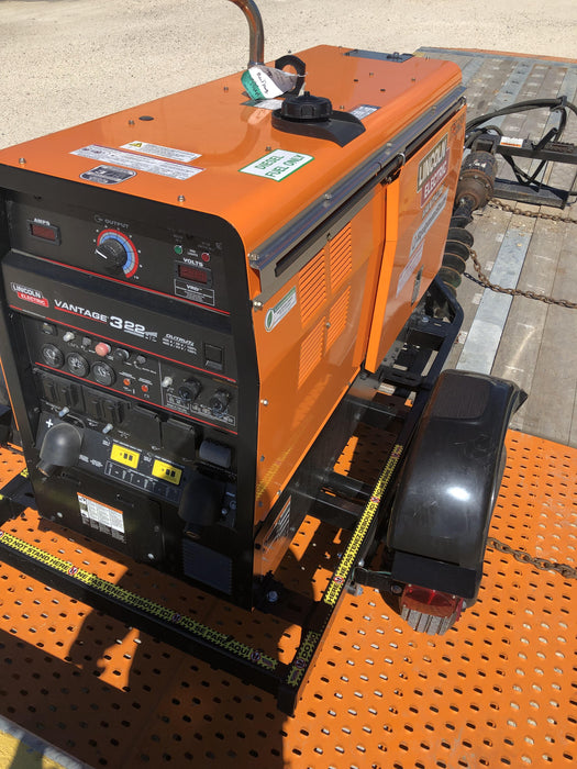 2021 Lincoln Electric Vantage 322 Vantage 322 Ready Pak 3 w/ Decals, ORANGE (includes trailer, cable rack, fender light kit) NO Telematics