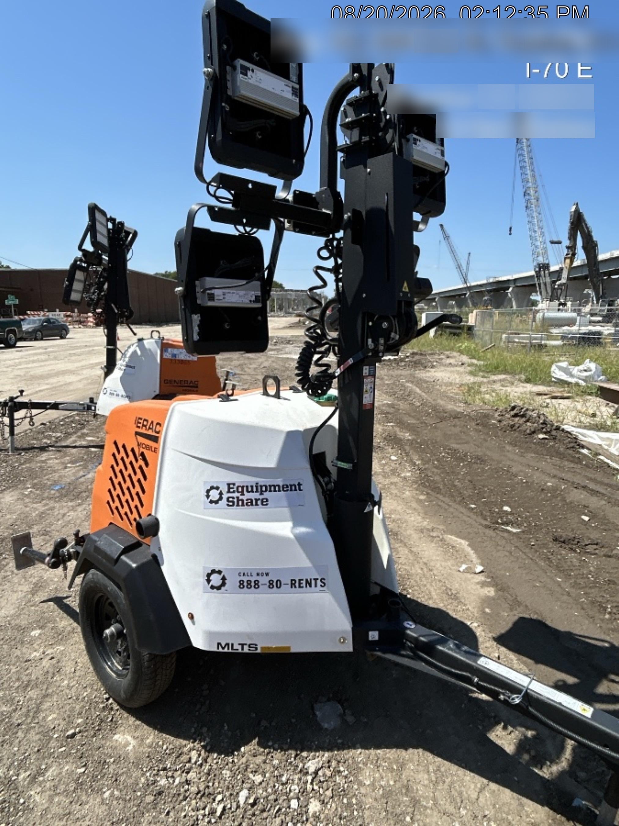 2024 Generac MLT2 Diesel, Flex Switch 120V Input, Powerzone Controller, 
(4) 320W LED Lights, 4kW Generator, 39.9 Gal Fuel Tank, 2" Ball, T3