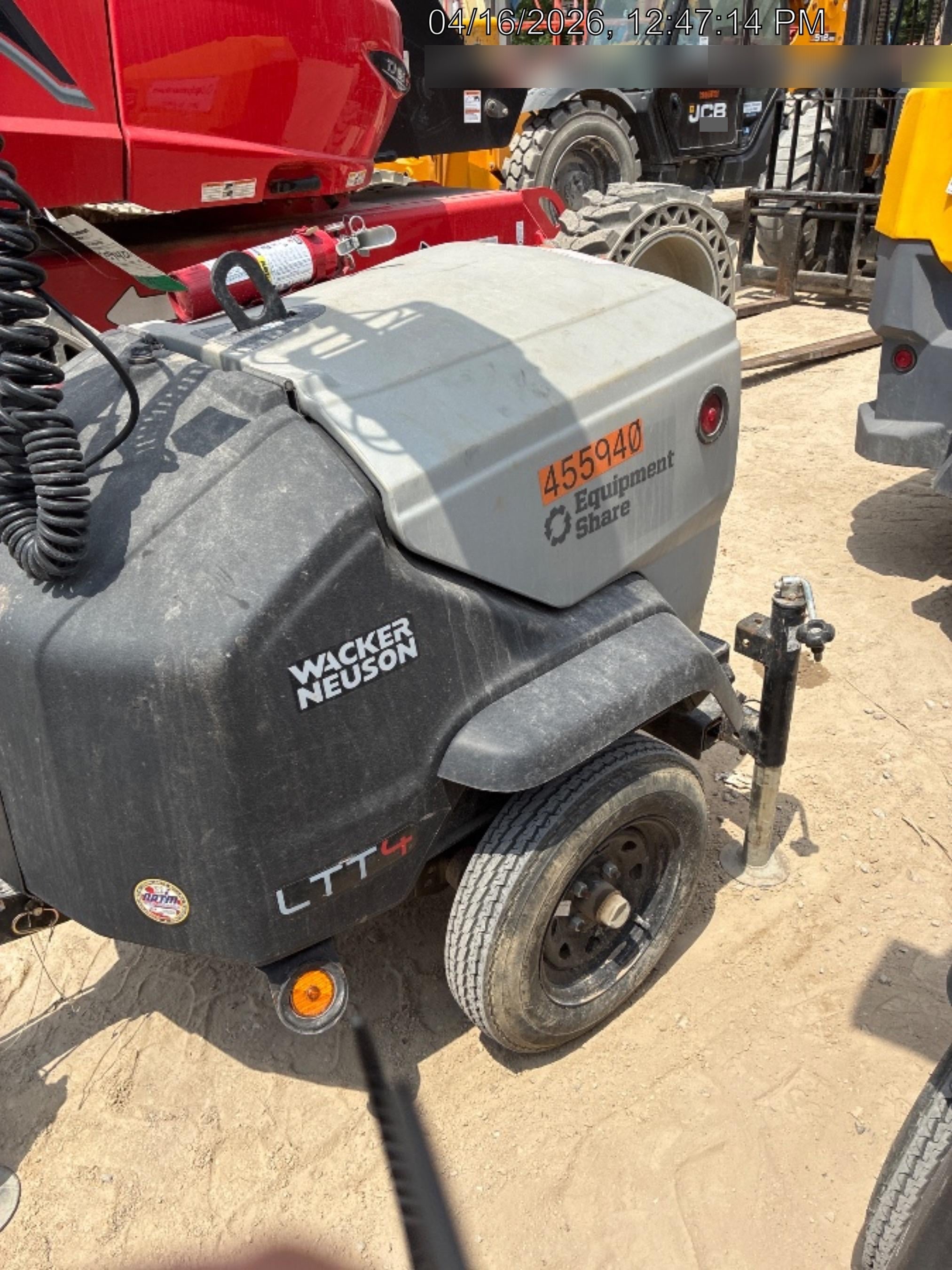 2024 Wacker Neuson LTT4 Diesel, Kohler KDW702, Deep Sea Controller, Auto Start, LED 320W, Bypass Outlet, T3