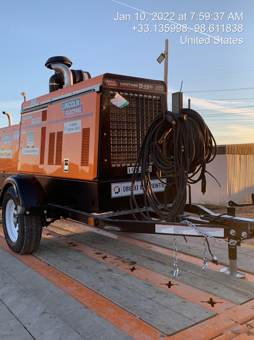 2021 Lincoln Electric Vantage 549X Ready Pak 3, ORANGE (includes trailer, cable rack, fender light kit)