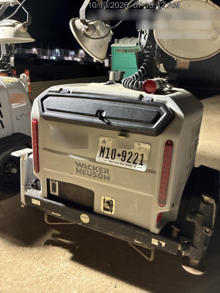 2018 Wacker Neuson LTV6L-MH LTV6L Mobile Light Tower w/Fuel Level Sensor Installed