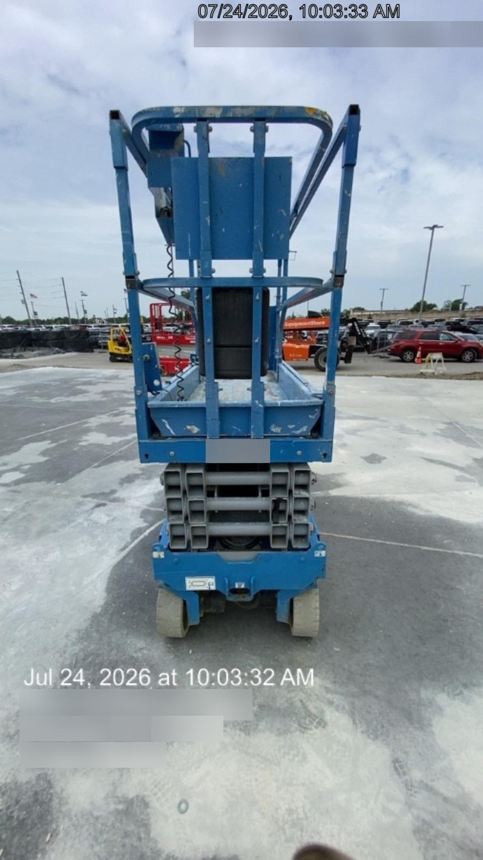 2020 Genie GS-2632 Solid NM Tires, Folding Rails with half-height swing gate, Beacon